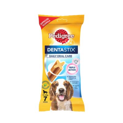 Pedigree Dentastix Oral Care Dog Treat for Medium Breed (10-25 kg), (7 Sticks) 180g Weekly Pack