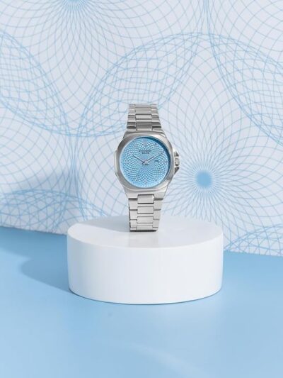 Sonata Crisscross Quartz Blue Round Dial Men's Watch | Stainless Steel Material | Multi Color Band - SP70067SM01