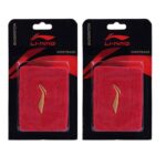 Li-Ning Wrist Band for Badminton/Tennis Players, Set of 2 -Red