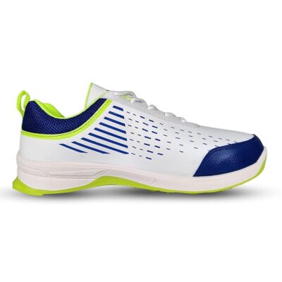 SG Mens Yorker Cricket Shoes, White/R.Blue/Lime - 7 Uk