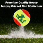 Vicky Funball Dual Colour Tennis/Cricket Ball Heavy Multipurposeful Design & Durable Rubber Built Ideally Designed for Sports Enthusiasts or Trainees- Pack of 6