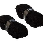 Li-Ning GC001 Cotton Double Layer Towel Grip for Badminton Racquet (Black) Pack of 2