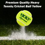 Vicky Supreme Yellow Tennis/Cricket Ball Heavy Multipurposeful Design & Durable Rubber Built Ideally Designed for Sports Enthusiasts or Trainees- Pack of 3