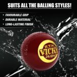 Vicky Leather Cork Cricket Ball Ideal for Intermediate & Recreational Level Matches Standard Size (Maroon, Pack of 6)