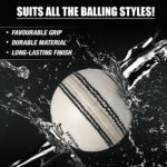 Vicky Challenger White Cricket Ball Constructed with Alumtanned Large Thick Leather Suits Every Balling Style Ideal for Professional Use- 4 Pcs (Pack of 1)