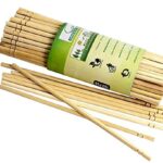 8" - 100 Pcs Disposable Bio-degradable Round Bamboo Beverage Stirrer Sticks for Drinks, Cocktail Coffee, Tea, Soup Stirrer for Bar Coffee Shops Restaurants & Cafeterias