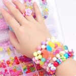 Beads Kit for Kids – Colorful Bracelet Beads Set with Clay Charms | DIY Jewelry Making Kit for Girls, Women | Arts & Crafts Bead Kit with Pony Beads, Plastic Beads | Gift Box Set (Pack of 1)