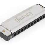 Juarez JRZ10HM Diatonic Blues Harmonica, 10 Hole 20 Tones Key of C with Case – Mouth Organ for Beginners, Students, Kids & Professionals (Silver)