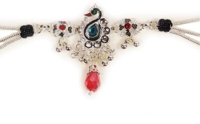 Antique Silver Alloy Multistrand Anklet For Girls & Women