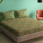 Portico New York Super King Size Flat Bedsheet with 2 Pillow Covers Cadance 1