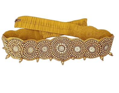 FASHIONS Traditional Maggam Work Cloth Saree Waist Belt stretchable Sontada Patti Vadanam Kamarpatta kamarband for Women