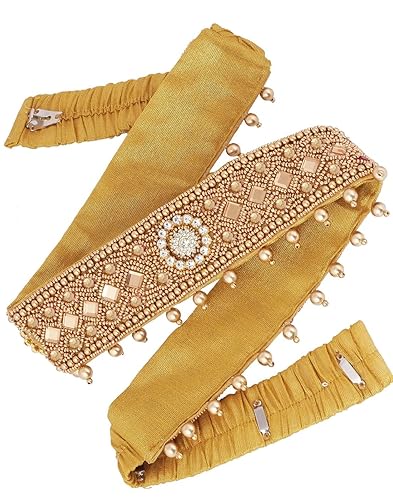 Fashions Traditional embroidery cloth Saree Waist Belt stretchable Kamarpatta kamarband for Women (zardosi belt for saree)