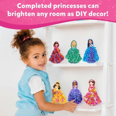 Poke-in Art - Magical Princesses, Mess-Free Fun for Kids, DIY Craft Kits, Creative Activity, Gifts for Girls & Boys Ages 4, 5, 6, 7, 8, 9