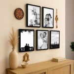 Art Street A4 Size Photo Frame Set of 5 (8x12 Inch) – Black Picture Frames for Wall | Home & Office Decoration