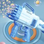 VGRASSP 32 Holes Gatling Bubble Gun Toy with Bubble Solution – Multicolor