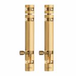 LAPO 2 Pack Heavy Duty Aluminium 8-Inch Tower Bolt – PVD Gold Finish Door & Window Latch