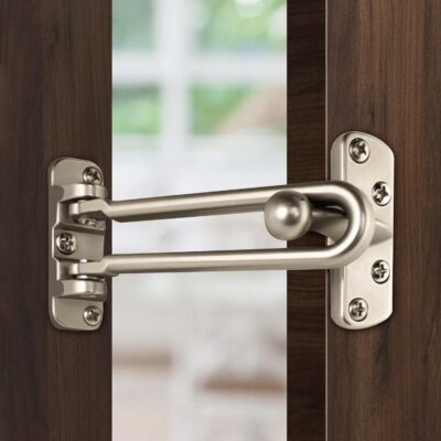Plantex Heavy Duty Swing Bar Door Safety Lock – Zinc Matt Finish Security Guard for Home, Office & Hotel