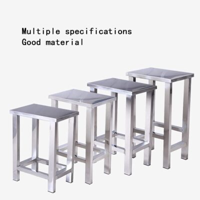 INDIAN DECOR 55475 Classic 50 CM Tall All Stainless-Steel Stool, Chairs, Medical Seats, Restaurant Seating, Kitchen/Pantry Stool - Chrome