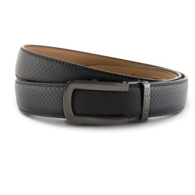 HALDEN THEO Genuine Leather Belt for Men | Magnetic Auto-Lock Buckle, No-Hole Ratchet Strap | Adjustable up to 44” Waist