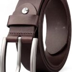 CREATURE Men's Genuine Leather Belt – Black, Formal & Casual, 46 Inches