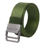ZORO Nylon Fabric Belt for Men | Double Ring Zinc Alloy Buckle | Casual & Formal Use | Adjustable Fit up to 40 Inches Waist