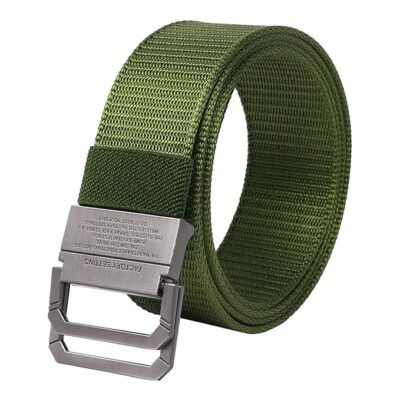ZORO Nylon Fabric Belt for Men | Double Ring Zinc Alloy Buckle | Casual & Formal Use | Adjustable Fit up to 40 Inches Waist