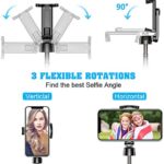 HOLD UP Selfie Stick, Extendable Selfie Stick with Wireless Remote and Tripod Stand, Portable, Lightweight, Compatible with All Smartphone and Mobile (Black)