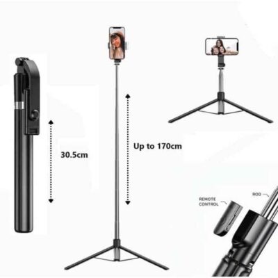 yoozon Genteel Bluetooth Extendable Selfie Sticks with Wireless Remote 3-in-1 Multifunctional Selfie Stick with Tripod Stand Compatible with iPhone/OnePlus/Samsung/Oppo/Vivo and All Phones