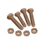 B.K. Jagan & Co Mild Steel Full Thread Round Head Bolts & Nuts (1/4" x 3") – Pack of 25