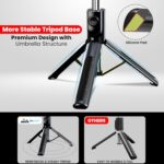 WeCool S2-Ultra Selfie Stick Tripod, 7sec Telescopic Pole with 45inc/115cm extendable Selfie Stick, Wireless Bluetooth Remote for Photoshoot & Vlogging, Compatible with iPhone & Android