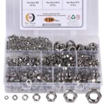 Epi-Torque Stainless Steel 202 Hex Nuts Assortment Set (M3–M12, 740 Pcs) with Organizer Box