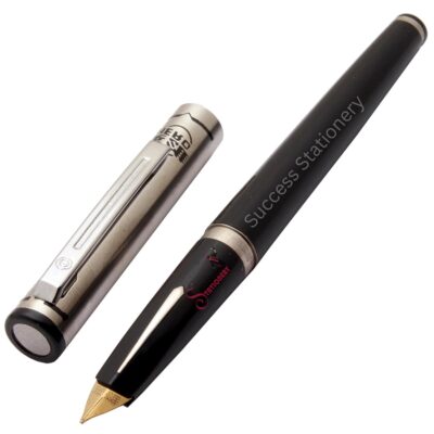 Fountain Pen for Students Hero 240 Pen Aerometric Pen Arrow Inlaid Grip Coveted Aircraft Duckbill Nib Stainless Steel Cap Black Ink Pen