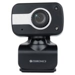 Zebronics Zeb-Crystal Clear Web Camera, 0.3 MP with USB with 3P Lens, Built-in Microphone, Auto White Balance, Night Vision and Manual Switch for LED (Black)