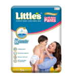 Little's Comfy Baby Pants Diapers XL Size (54 Pieces) | Soft Cotton Feel, Leak Protection & Comfortable Fit for Active Babies