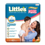 Little's Baby Diaper Pants Large Size – Soft Comfort & Leak Protection (62 Pieces)