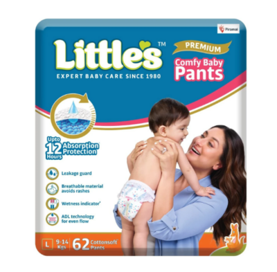 Little's Baby Diaper Pants Large Size – Soft Comfort & Leak Protection (62 Pieces)